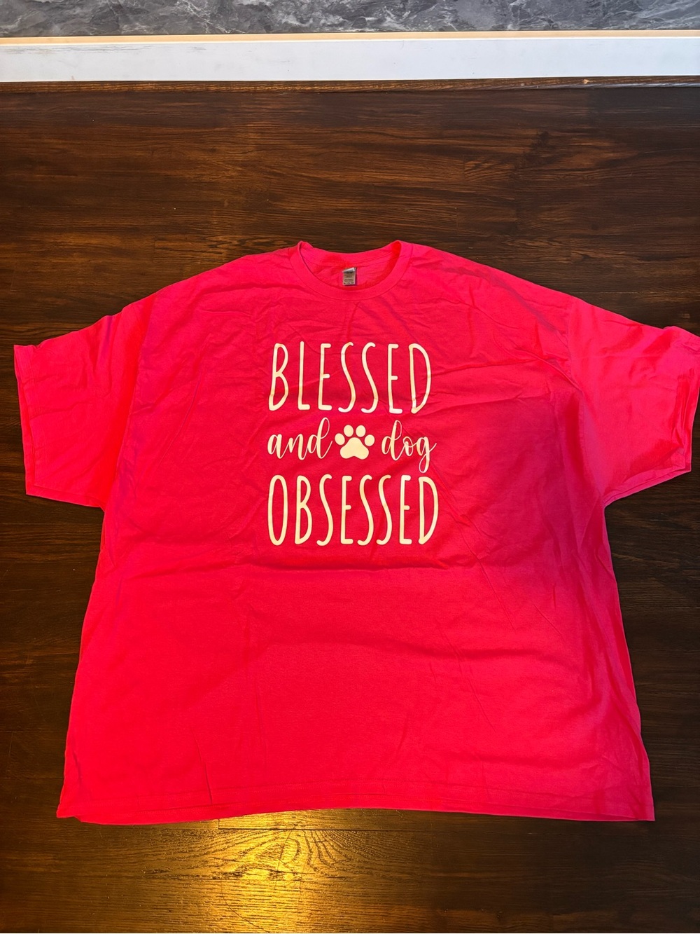 Brand new! Gildan Hot Pink "Blessed and Dog Obsessed" Tee